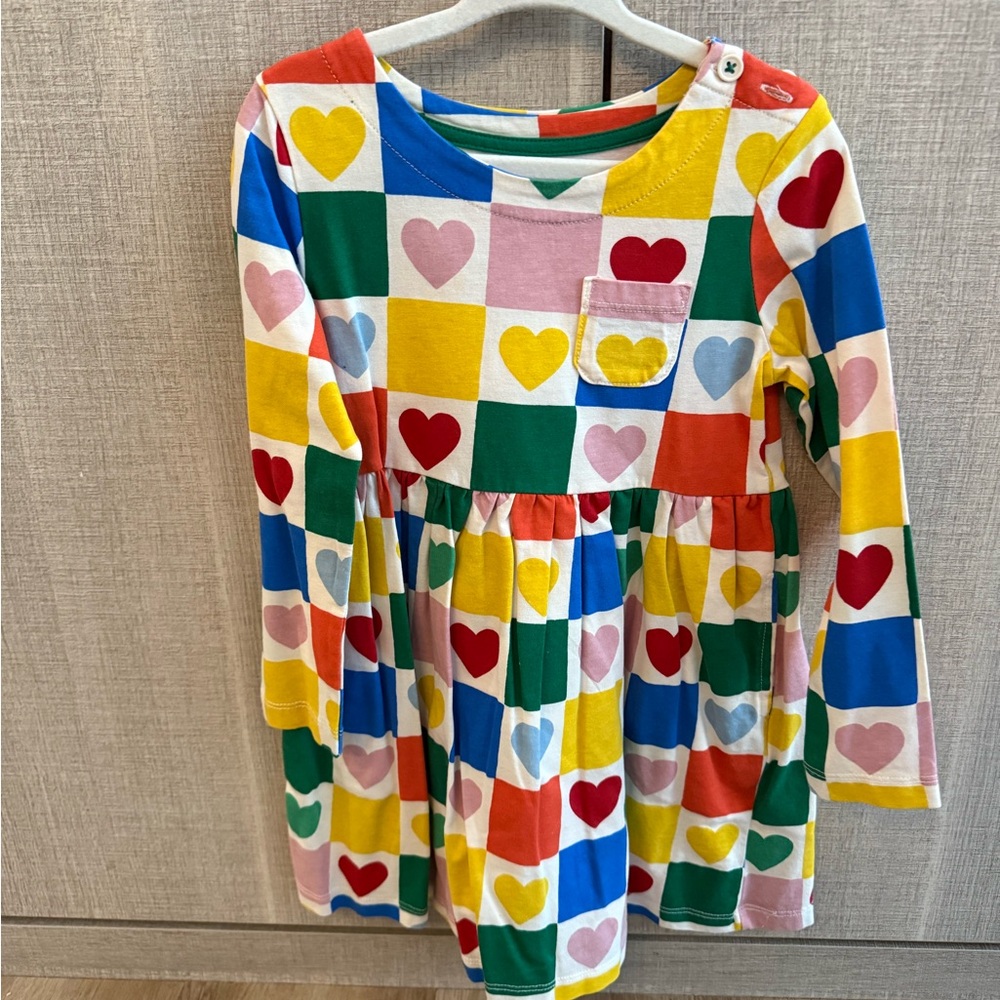 Mini Boden Heart Dress 3-4Y
